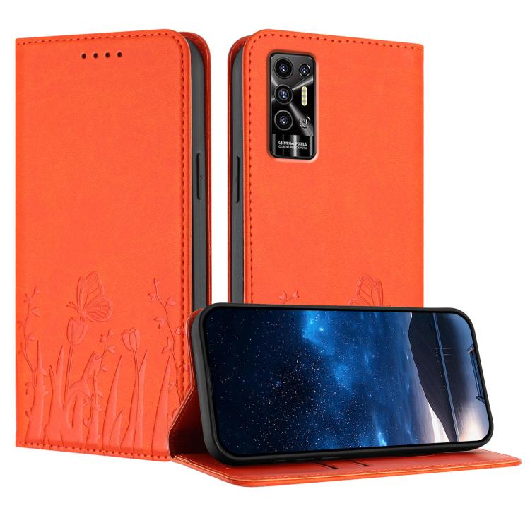 Tulips Butterfly Pattern Magnetic Vegan Leather Phone Case, For Tecno Camon 20 / Camon 20 Pro 4G, For Tecno Spark Go 2023 / Pop 7 / Pop 7 Pro, For Tecno Spark 10C, For Tecno Spark 10 4G, For Tecno Spark 10 Pro, For Tecno Pova 4, For Tecno Pova 3