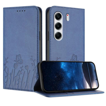Tulips Butterfly Pattern Magnetic Vegan Leather Phone Case, For Tecno Camon 40 Pro 4G, For Tecno Camon 40 Premier, For Tecno Camon 40, For Tecno Camon 40 Pro 5G, For Tecno Spark 30C 5G / Pop 9 5G, For Tecno Spark Go 1 / Pop 9 4G, For Tecno Camon 30S   ...