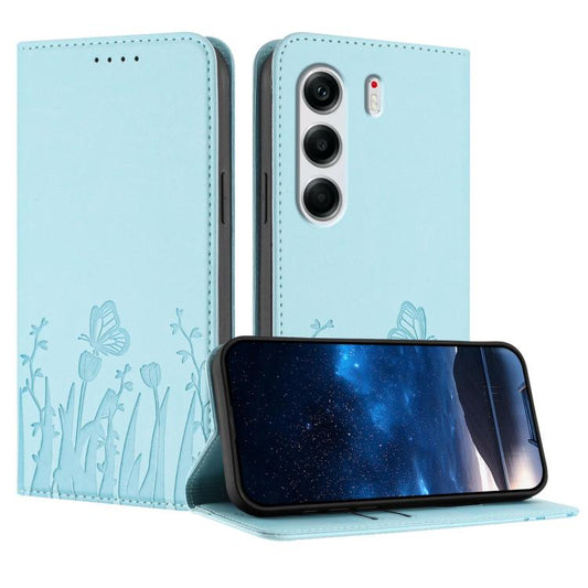 Tulips Butterfly Pattern Magnetic Vegan Leather Phone Case, For Tecno Camon 40 Pro 4G, For Tecno Camon 40 Premier, For Tecno Camon 40, For Tecno Camon 40 Pro 5G, For Tecno Spark 30C 5G / Pop 9 5G, For Tecno Spark Go 1 / Pop 9 4G, For Tecno Camon 30S   ...