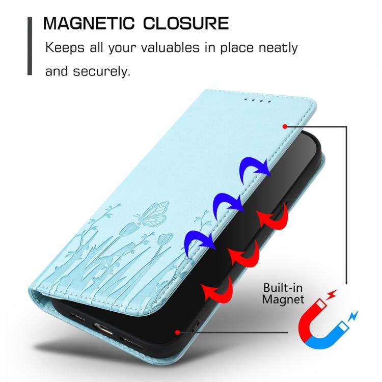 Tulips Butterfly Pattern Magnetic Vegan Leather Phone Case, For Tecno Camon 40 Pro 4G, For Tecno Camon 40 Premier, For Tecno Camon 40, For Tecno Camon 40 Pro 5G, For Tecno Spark 30C 5G / Pop 9 5G, For Tecno Spark Go 1 / Pop 9 4G, For Tecno Camon 30S   ...