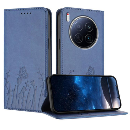 Tulips Butterfly Pattern Magnetic Vegan Leather Phone Case, For Tecno Camon 40 Pro 4G, For Tecno Camon 40 Premier, For Tecno Camon 40, For Tecno Camon 40 Pro 5G, For Tecno Spark 30C 5G / Pop 9 5G, For Tecno Spark Go 1 / Pop 9 4G, For Tecno Camon 30S   ...