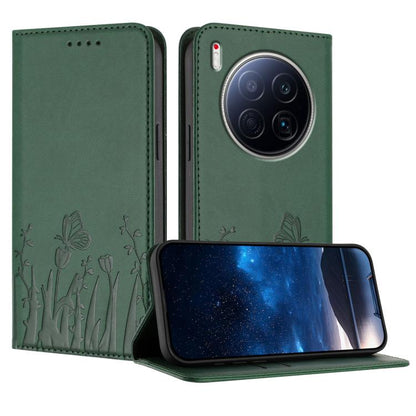 Tulips Butterfly Pattern Magnetic Vegan Leather Phone Case, For Tecno Camon 40 Pro 4G, For Tecno Camon 40 Premier, For Tecno Camon 40, For Tecno Camon 40 Pro 5G, For Tecno Spark 30C 5G / Pop 9 5G, For Tecno Spark Go 1 / Pop 9 4G, For Tecno Camon 30S   ...
