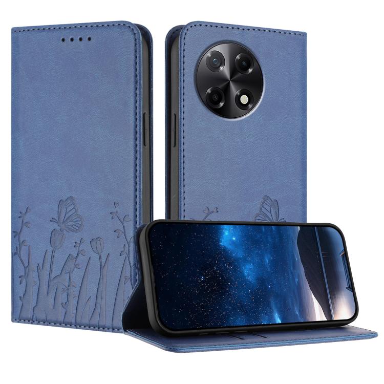 Tulips Butterfly Pattern Magnetic Vegan Leather Phone Case, For Tecno Camon 40 Pro 4G, For Tecno Camon 40 Premier, For Tecno Camon 40, For Tecno Camon 40 Pro 5G, For Tecno Spark 30C 5G / Pop 9 5G, For Tecno Spark Go 1 / Pop 9 4G, For Tecno Camon 30S   ...