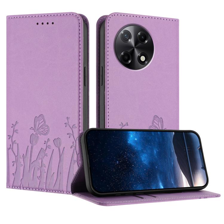 Tulips Butterfly Pattern Magnetic Vegan Leather Phone Case, For Tecno Camon 40 Pro 4G, For Tecno Camon 40 Premier, For Tecno Camon 40, For Tecno Camon 40 Pro 5G, For Tecno Spark 30C 5G / Pop 9 5G, For Tecno Spark Go 1 / Pop 9 4G, For Tecno Camon 30S   ...