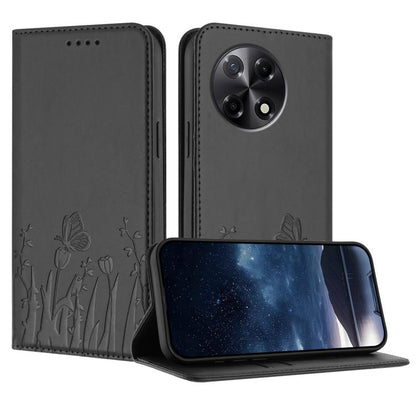 Tulips Butterfly Pattern Magnetic Vegan Leather Phone Case, For Tecno Camon 40 Pro 4G, For Tecno Camon 40 Premier, For Tecno Camon 40, For Tecno Camon 40 Pro 5G, For Tecno Spark 30C 5G / Pop 9 5G, For Tecno Spark Go 1 / Pop 9 4G, For Tecno Camon 30S   ...