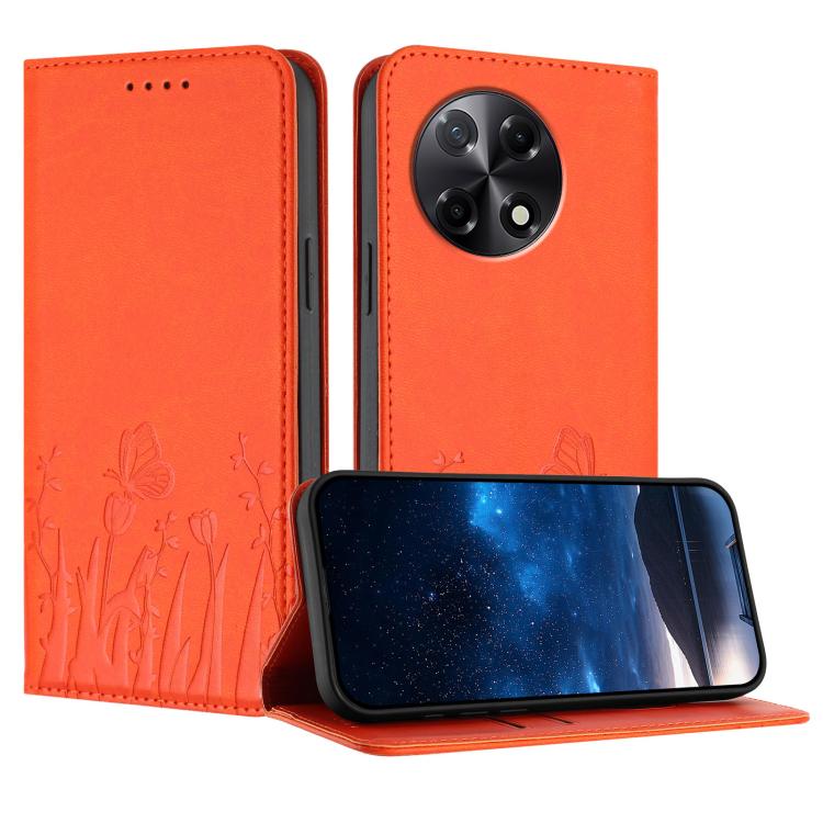 Tulips Butterfly Pattern Magnetic Vegan Leather Phone Case, For Tecno Camon 40 Pro 4G, For Tecno Camon 40 Premier, For Tecno Camon 40, For Tecno Camon 40 Pro 5G, For Tecno Spark 30C 5G / Pop 9 5G, For Tecno Spark Go 1 / Pop 9 4G, For Tecno Camon 30S   ...