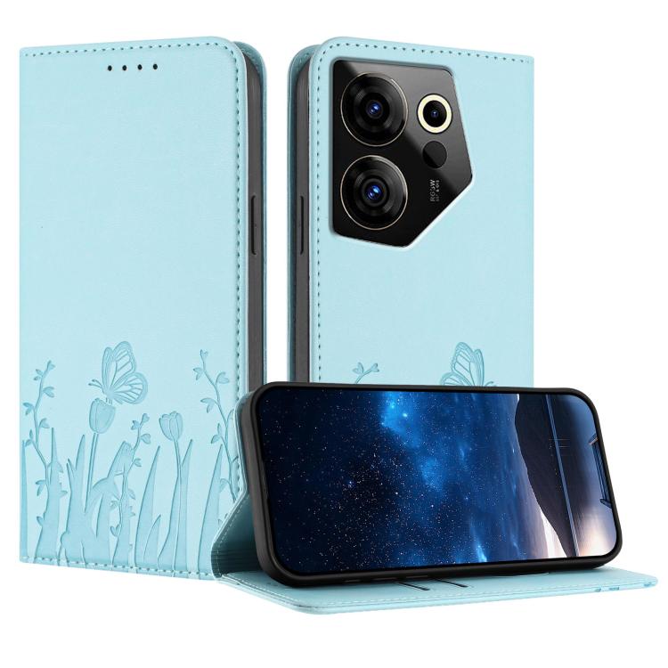 Tulips Butterfly Pattern Magnetic Vegan Leather Phone Case, For Tecno Spark 30 4G, For Tecno Spark 30C 4G, For Tecno Pova 6 Neo 4G, For Tecno Pova 6 / Pova 6 Pro, For Tecno Camon 30 Pro, For Tecno Spark 20 Pro, For Tecno Spark 20 / Spark 20C / Pop 8   ...