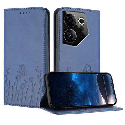 Tulips Butterfly Pattern Magnetic Vegan Leather Phone Case, For Tecno Spark 30 4G, For Tecno Spark 30C 4G, For Tecno Pova 6 Neo 4G, For Tecno Pova 6 / Pova 6 Pro, For Tecno Camon 30 Pro, For Tecno Spark 20 Pro, For Tecno Spark 20 / Spark 20C / Pop 8   ...