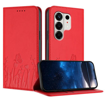 Tulips Butterfly Pattern Magnetic Vegan Leather Phone Case, For Tecno Pova Curve 2 5G, For Tecno Spark Go 3 / Pop 20 4G, For Tecno Spark 50 4G, For Tecno Camon 50 Pro 4G, For Tecno Camon 50 4G, For Tecno Pova Slim / Spark Slim, For Tecno Pova 7 5G     ...
