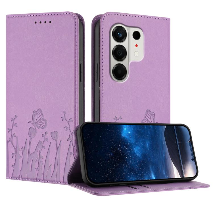 Tulips Butterfly Pattern Magnetic Vegan Leather Phone Case, For Tecno Pova Curve 2 5G, For Tecno Spark Go 3 / Pop 20 4G, For Tecno Spark 50 4G, For Tecno Camon 50 Pro 4G, For Tecno Camon 50 4G, For Tecno Pova Slim / Spark Slim, For Tecno Pova 7 5G     ...