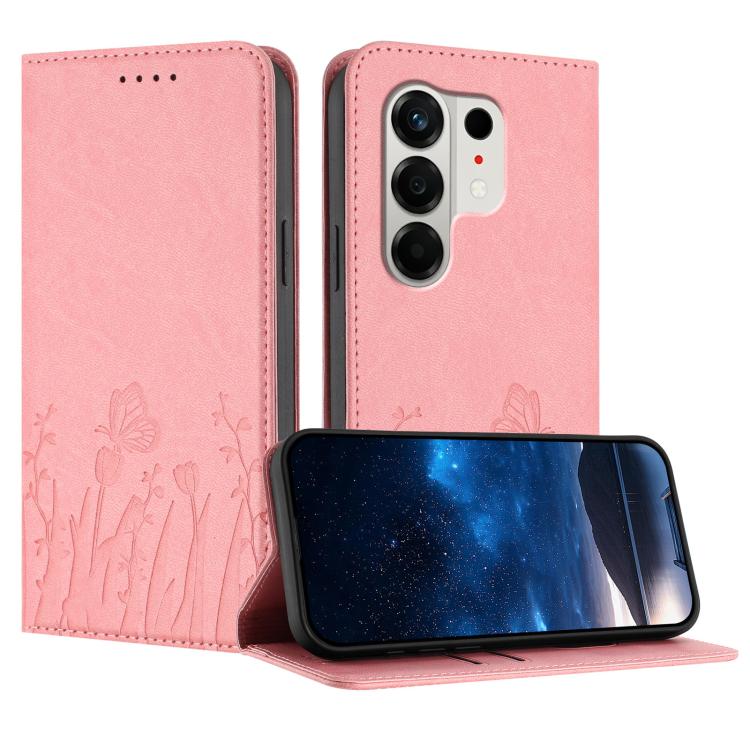 Tulips Butterfly Pattern Magnetic Vegan Leather Phone Case, For Tecno Pova Curve 2 5G, For Tecno Spark Go 3 / Pop 20 4G, For Tecno Spark 50 4G, For Tecno Camon 50 Pro 4G, For Tecno Camon 50 4G, For Tecno Pova Slim / Spark Slim, For Tecno Pova 7 5G     ...