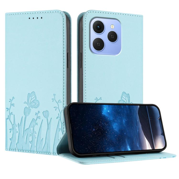 Tulips Butterfly Pattern Magnetic Vegan Leather Phone Case, For Tecno Pova Curve 2 5G, For Tecno Spark Go 3 / Pop 20 4G, For Tecno Spark 50 4G, For Tecno Camon 50 Pro 4G, For Tecno Camon 50 4G, For Tecno Pova Slim / Spark Slim, For Tecno Pova 7 5G     ...