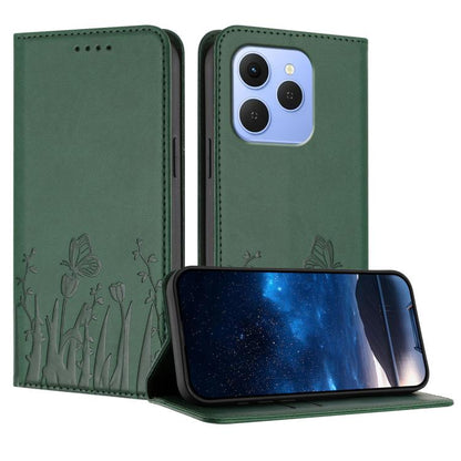 Tulips Butterfly Pattern Magnetic Vegan Leather Phone Case, For Tecno Pova Curve 2 5G, For Tecno Spark Go 3 / Pop 20 4G, For Tecno Spark 50 4G, For Tecno Camon 50 Pro 4G, For Tecno Camon 50 4G, For Tecno Pova Slim / Spark Slim, For Tecno Pova 7 5G     ...
