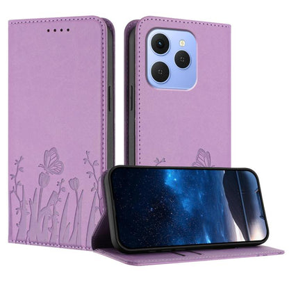 Tulips Butterfly Pattern Magnetic Vegan Leather Phone Case, For Tecno Pova Curve 2 5G, For Tecno Spark Go 3 / Pop 20 4G, For Tecno Spark 50 4G, For Tecno Camon 50 Pro 4G, For Tecno Camon 50 4G, For Tecno Pova Slim / Spark Slim, For Tecno Pova 7 5G     ...