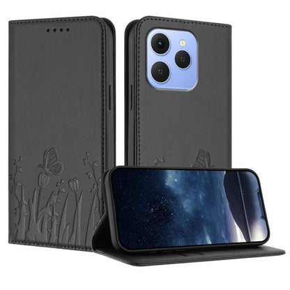Tulips Butterfly Pattern Magnetic Vegan Leather Phone Case, For Tecno Pova Curve 2 5G, For Tecno Spark Go 3 / Pop 20 4G, For Tecno Spark 50 4G, For Tecno Camon 50 Pro 4G, For Tecno Camon 50 4G, For Tecno Pova Slim / Spark Slim, For Tecno Pova 7 5G     ...