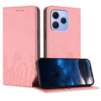Tulips Butterfly Pattern Magnetic Vegan Leather Phone Case, For Tecno Pova Curve 2 5G, For Tecno Spark Go 3 / Pop 20 4G, For Tecno Spark 50 4G, For Tecno Camon 50 Pro 4G, For Tecno Camon 50 4G, For Tecno Pova Slim / Spark Slim, For Tecno Pova 7 5G     ...