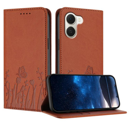 Tulips Butterfly Pattern Magnetic Vegan Leather Phone Case, For Tecno Pova Curve 2 5G, For Tecno Spark Go 3 / Pop 20 4G, For Tecno Spark 50 4G, For Tecno Camon 50 Pro 4G, For Tecno Camon 50 4G, For Tecno Pova Slim / Spark Slim, For Tecno Pova 7 5G     ...