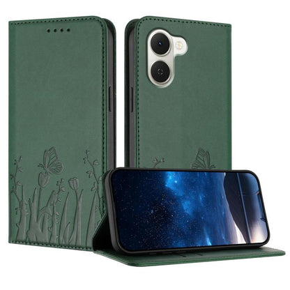 Tulips Butterfly Pattern Magnetic Vegan Leather Phone Case, For Tecno Pova Curve 2 5G, For Tecno Spark Go 3 / Pop 20 4G, For Tecno Spark 50 4G, For Tecno Camon 50 Pro 4G, For Tecno Camon 50 4G, For Tecno Pova Slim / Spark Slim, For Tecno Pova 7 5G     ...