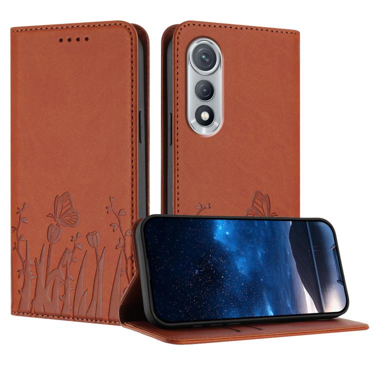 Tulips Butterfly Pattern Magnetic Vegan Leather Phone Case, For Tecno Pova Curve 2 5G, For Tecno Spark Go 3 / Pop 20 4G, For Tecno Spark 50 4G, For Tecno Camon 50 Pro 4G, For Tecno Camon 50 4G, For Tecno Pova Slim / Spark Slim, For Tecno Pova 7 5G     ...