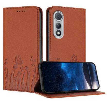 Tulips Butterfly Pattern Magnetic Vegan Leather Phone Case, For Tecno Pova Curve 2 5G, For Tecno Spark Go 3 / Pop 20 4G, For Tecno Spark 50 4G, For Tecno Camon 50 Pro 4G, For Tecno Camon 50 4G, For Tecno Pova Slim / Spark Slim, For Tecno Pova 7 5G     ...