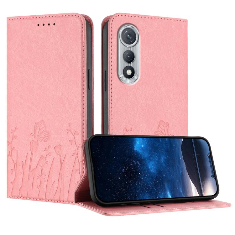 Tulips Butterfly Pattern Magnetic Vegan Leather Phone Case, For Tecno Pova Curve 2 5G, For Tecno Spark Go 3 / Pop 20 4G, For Tecno Spark 50 4G, For Tecno Camon 50 Pro 4G, For Tecno Camon 50 4G, For Tecno Pova Slim / Spark Slim, For Tecno Pova 7 5G     ...