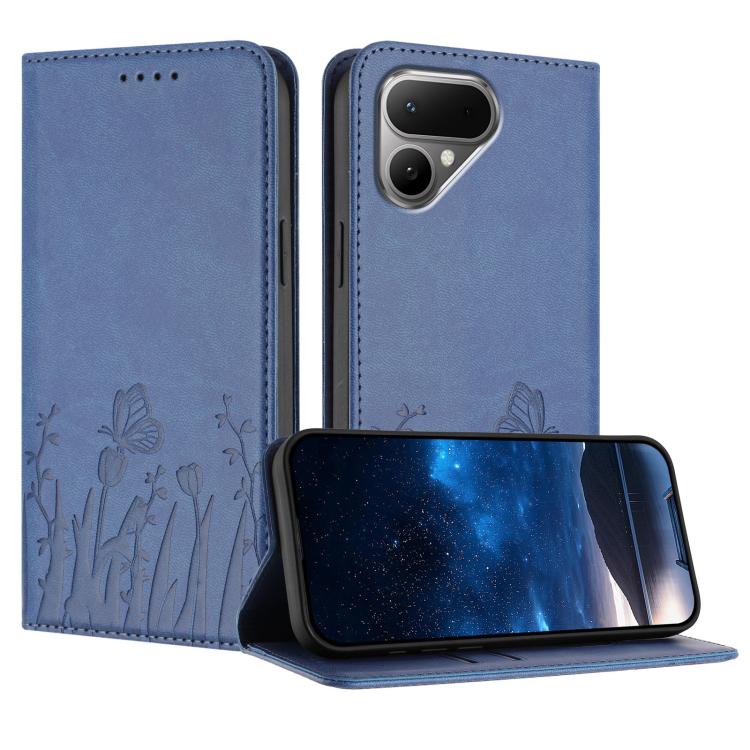 Tulips Butterfly Pattern Magnetic Vegan Leather Phone Case, For Tecno Pova Curve 2 5G, For Tecno Spark Go 3 / Pop 20 4G, For Tecno Spark 50 4G, For Tecno Camon 50 Pro 4G, For Tecno Camon 50 4G, For Tecno Pova Slim / Spark Slim, For Tecno Pova 7 5G     ...