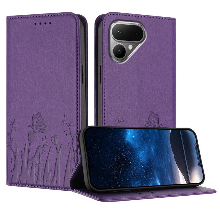 Tulips Butterfly Pattern Magnetic Vegan Leather Phone Case, For Tecno Pova Curve 2 5G, For Tecno Spark Go 3 / Pop 20 4G, For Tecno Spark 50 4G, For Tecno Camon 50 Pro 4G, For Tecno Camon 50 4G, For Tecno Pova Slim / Spark Slim, For Tecno Pova 7 5G     ...