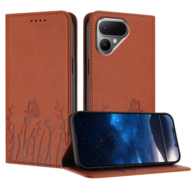 Tulips Butterfly Pattern Magnetic Vegan Leather Phone Case, For Tecno Pova Curve 2 5G, For Tecno Spark Go 3 / Pop 20 4G, For Tecno Spark 50 4G, For Tecno Camon 50 Pro 4G, For Tecno Camon 50 4G, For Tecno Pova Slim / Spark Slim, For Tecno Pova 7 5G     ...