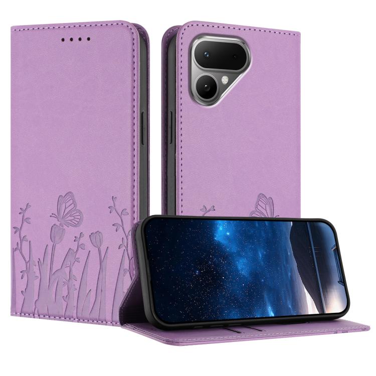 Tulips Butterfly Pattern Magnetic Vegan Leather Phone Case, For Tecno Pova Curve 2 5G, For Tecno Spark Go 3 / Pop 20 4G, For Tecno Spark 50 4G, For Tecno Camon 50 Pro 4G, For Tecno Camon 50 4G, For Tecno Pova Slim / Spark Slim, For Tecno Pova 7 5G     ...