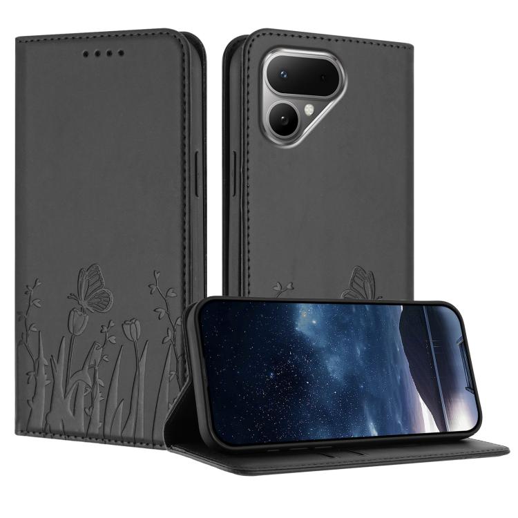 Tulips Butterfly Pattern Magnetic Vegan Leather Phone Case, For Tecno Pova Curve 2 5G, For Tecno Spark Go 3 / Pop 20 4G, For Tecno Spark 50 4G, For Tecno Camon 50 Pro 4G, For Tecno Camon 50 4G, For Tecno Pova Slim / Spark Slim, For Tecno Pova 7 5G     ...