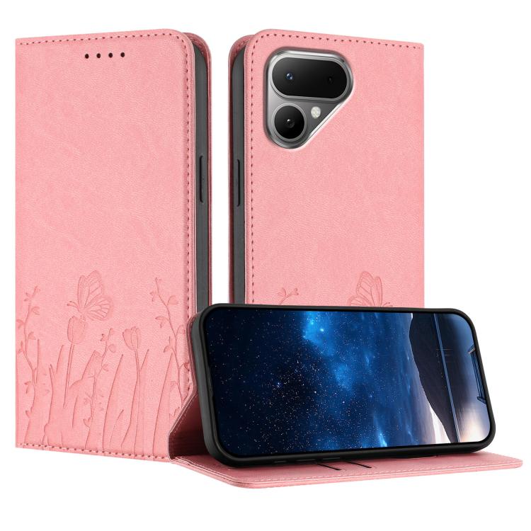 Tulips Butterfly Pattern Magnetic Vegan Leather Phone Case, For Tecno Pova Curve 2 5G, For Tecno Spark Go 3 / Pop 20 4G, For Tecno Spark 50 4G, For Tecno Camon 50 Pro 4G, For Tecno Camon 50 4G, For Tecno Pova Slim / Spark Slim, For Tecno Pova 7 5G     ...