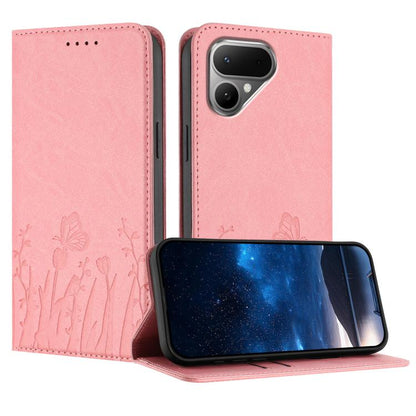 Tulips Butterfly Pattern Magnetic Vegan Leather Phone Case, For Tecno Pova Curve 2 5G, For Tecno Spark Go 3 / Pop 20 4G, For Tecno Spark 50 4G, For Tecno Camon 50 Pro 4G, For Tecno Camon 50 4G, For Tecno Pova Slim / Spark Slim, For Tecno Pova 7 5G     ...