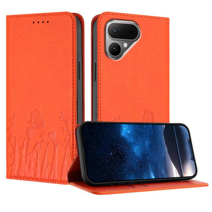 Tulips Butterfly Pattern Magnetic Vegan Leather Phone Case, For Tecno Pova Curve 2 5G, For Tecno Spark Go 3 / Pop 20 4G, For Tecno Spark 50 4G, For Tecno Camon 50 Pro 4G, For Tecno Camon 50 4G, For Tecno Pova Slim / Spark Slim, For Tecno Pova 7 5G     ...