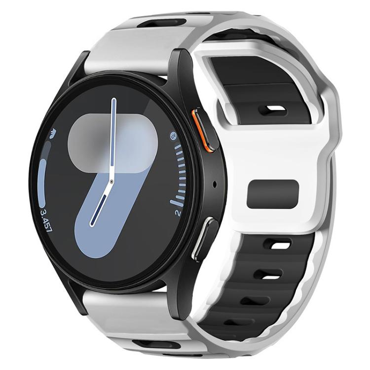 xDfind Flat-head Dual-color Silicone Watch Band, 20mm, 22mm