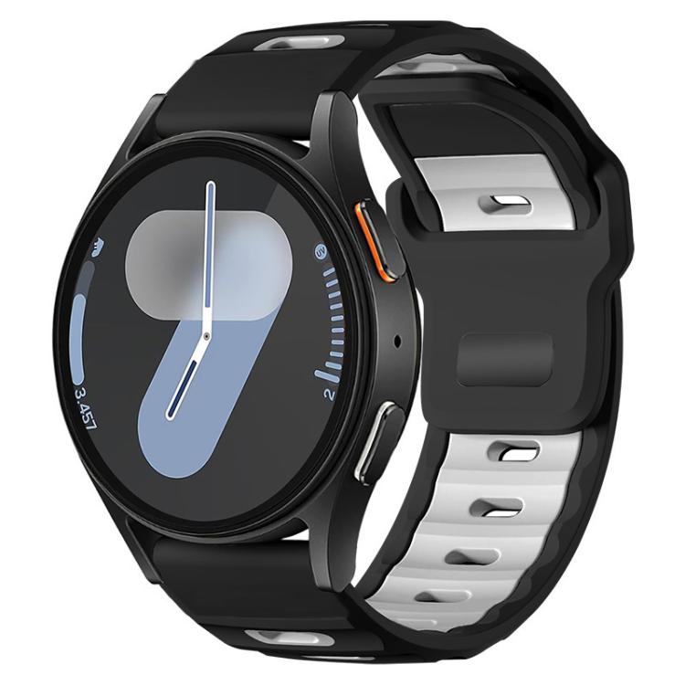 xDfind Flat-head Dual-color Silicone Watch Band, 20mm, 22mm