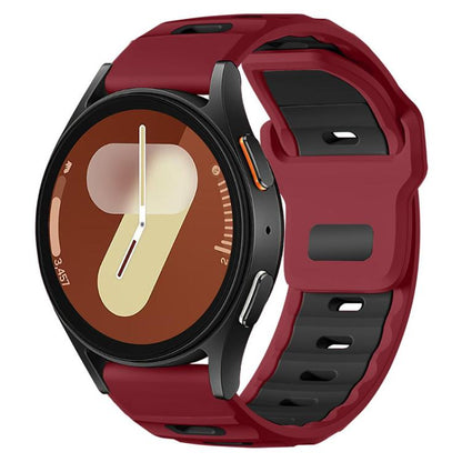 xDfind Flat-head Dual-color Silicone Watch Band, 20mm, 22mm