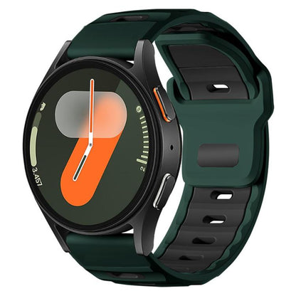 xDfind Flat-head Dual-color Silicone Watch Band, 20mm, 22mm