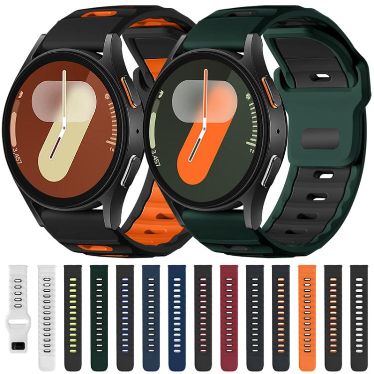 xDfind Flat-head Dual-color Silicone Watch Band, 20mm, 22mm