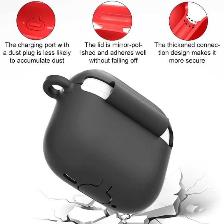 XDcase 2.5mm Thick Silicone Earbud Protective Case with Hook, For AirPods 5 / 4, For AirPods Pro 3, For AirPods Pro 2 / 1