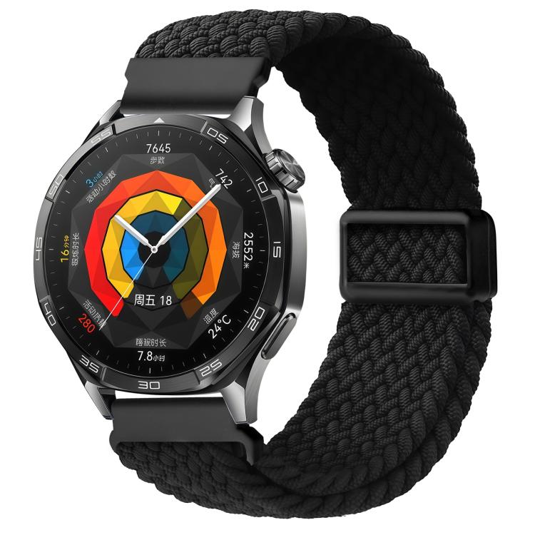 Press Button Quick Release Magnetic Buckle Woven Watch Band, 20mm, 22mm