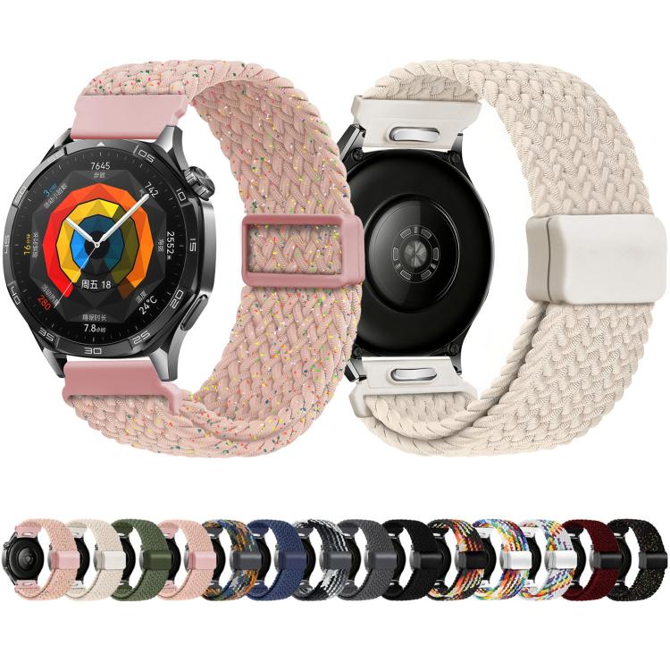 Press Button Quick Release Magnetic Buckle Woven Watch Band, 20mm, 22mm