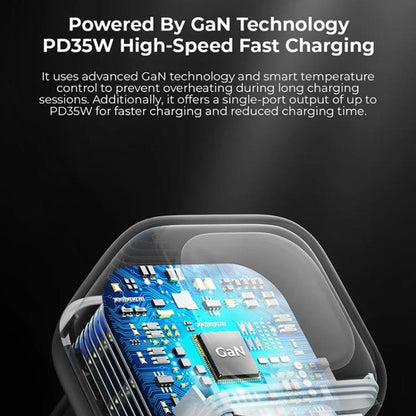 Havit UC250 35W 3 in 1 GaN Travel Charger with Type-C Retractable Cable, UC250(UK Plug)