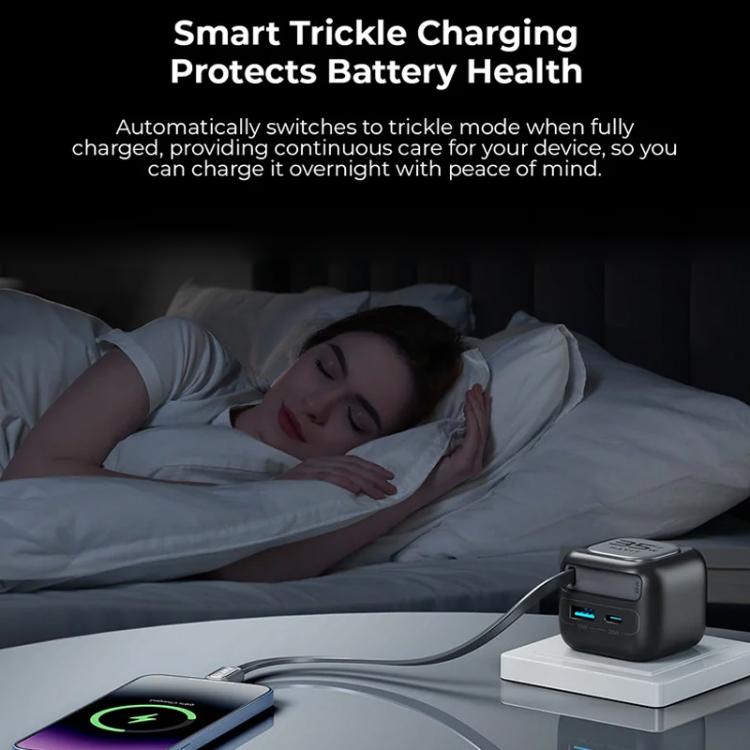 Havit UC250 35W 3 in 1 GaN Travel Charger with Type-C Retractable Cable, UC250(UK Plug)