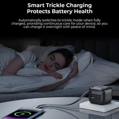 Havit UC250 35W 3 in 1 GaN Travel Charger with Type-C Retractable Cable, UC250(UK Plug)