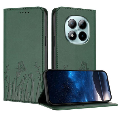 Tulips Butterfly Pattern Magnetic Vegan Leather Phone Case, For Redmi A7 Pro 4G / 5G 171mm / Poco C85x 5G, For Redmi Turbo 5 Max 5G / Poco X8 Pro Max 5G, For Redmi Turbo 5 5G / Poco X8 Pro 5G, For Redmi Note 15 Pro+ 5G 163.3mm / Poco M8 Pro 5G         ...