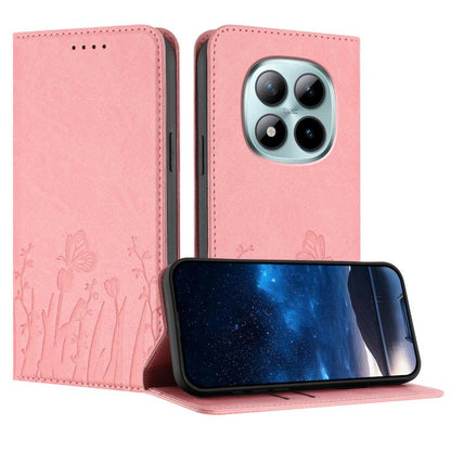 Tulips Butterfly Pattern Magnetic Vegan Leather Phone Case, For Redmi A7 Pro 4G / 5G 171mm / Poco C85x 5G, For Redmi Turbo 5 Max 5G / Poco X8 Pro Max 5G, For Redmi Turbo 5 5G / Poco X8 Pro 5G, For Redmi Note 15 Pro+ 5G 163.3mm / Poco M8 Pro 5G         ...