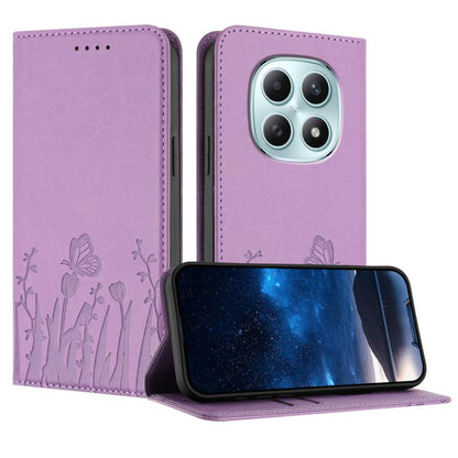 Tulips Butterfly Pattern Magnetic Vegan Leather Phone Case, For Redmi A7 Pro 4G / 5G 171mm / Poco C85x 5G, For Redmi Turbo 5 Max 5G / Poco X8 Pro Max 5G, For Redmi Turbo 5 5G / Poco X8 Pro 5G, For Redmi Note 15 Pro+ 5G 163.3mm / Poco M8 Pro 5G         ...