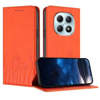 Tulips Butterfly Pattern Magnetic Vegan Leather Phone Case, For Redmi A7 Pro 4G / 5G 171mm / Poco C85x 5G, For Redmi Turbo 5 Max 5G / Poco X8 Pro Max 5G, For Redmi Turbo 5 5G / Poco X8 Pro 5G, For Redmi Note 15 Pro+ 5G 163.3mm / Poco M8 Pro 5G         ...