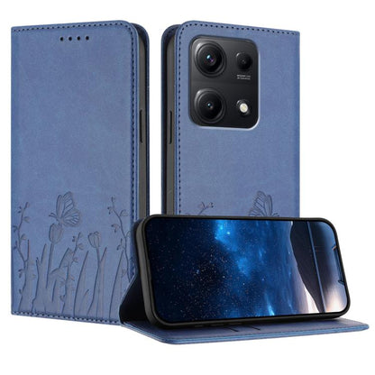 Tulips Butterfly Pattern Magnetic Vegan Leather Phone Case, For Redmi 15 5G Global / 15 4G SEA 169.5mm, For Redmi 15 5G / 4G EU 171mm, For Redmi 15C 5G / 4G Global 171mm / Poco C85 4G, For Redmi A5 4G 173.3mm, For Redmi A5 4G 171.7mm                   ...