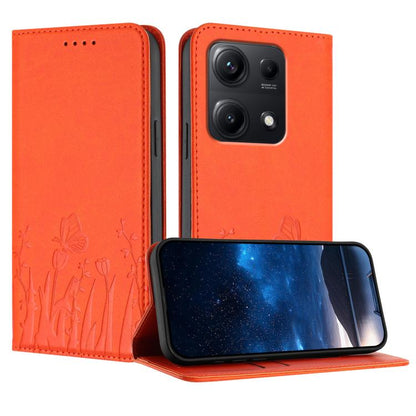 Tulips Butterfly Pattern Magnetic Vegan Leather Phone Case, For Redmi 15 5G Global / 15 4G SEA 169.5mm, For Redmi 15 5G / 4G EU 171mm, For Redmi 15C 5G / 4G Global 171mm / Poco C85 4G, For Redmi A5 4G 173.3mm, For Redmi A5 4G 171.7mm                   ...